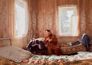 3 September 2019 – Isabella Nikolaeva, renowned in Sakha for her theater roles, prepares to appear in the historical comedy Hurried, based on the classic drama by Yakut writer Nikolai Neustroev, in Sakha, Russian Federation.