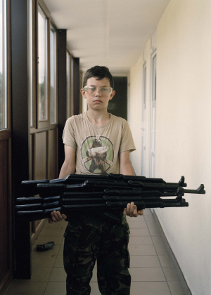 8 August 2020 – Pawel distributes weapons during an exercise simulating the military overcoming terrorists who had occupied a house, at a summer military camp in Mrzeżyno, Poland.