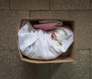 29 April 2015 – A reborn doll lies packed, and ready to be sent to a new ‘parent’, in Olesnica, Poland. The package includes a birth certificate and set of baby clothes. The box-opening ritual is important for many new doll owners, who often film the moment and share it on social media.