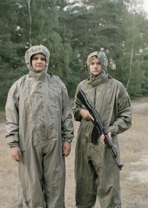 7 August 2020 – Piotr and Tomek take part in an exercise on dealing with chemical weapons, at a summer camp in Mrzeżyno, Poland.